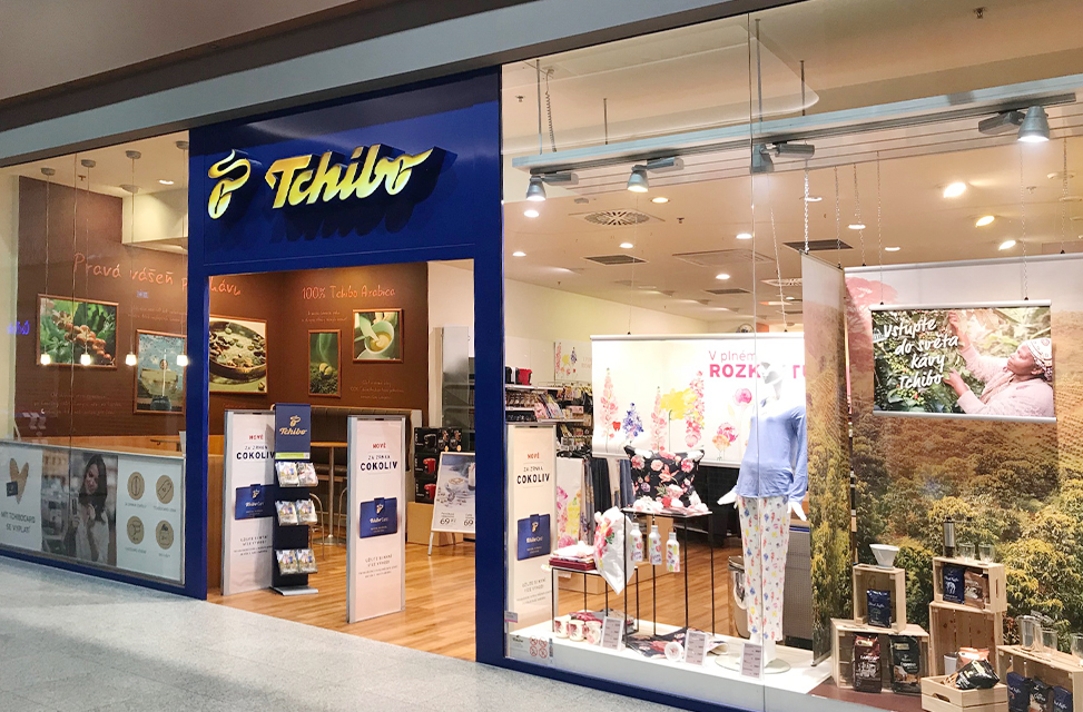 Obchod Tchibo s kávovým barem Centrum Olympia Brno, U Dálnice 777, Centrum Olympia  Brno, 664 42 Brno Venkov