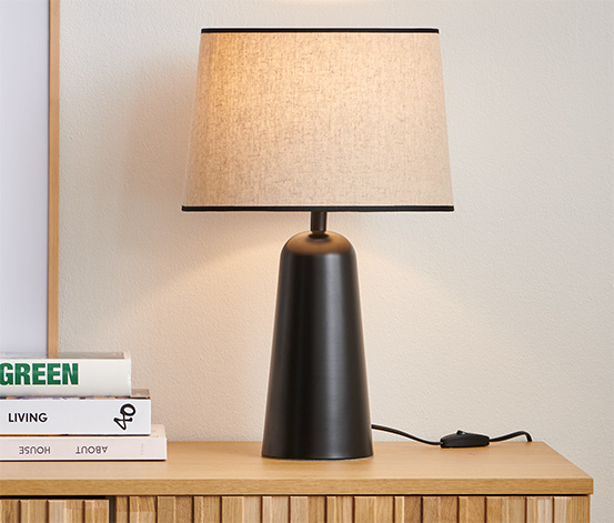 Stolní lampa s textilním stínidlem, černá 654480 z e-shopu Tchibo.cz
