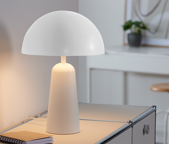 Stolní lampa se stínítkem ve tvaru hřibu, bílá 637833 z e-shopu Tchibo.cz