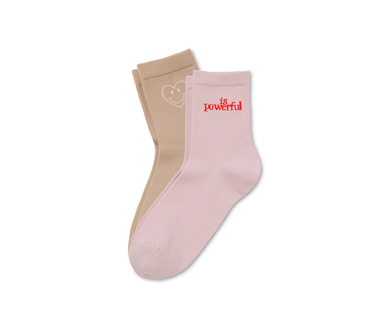 Ponožky s nápisem, 2 páry 643199 z e-shopu Tchibo.cz