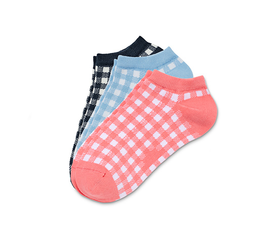 Krátké ponožky, 3 páry, kostkované 634577 z e-shopu Tchibo.cz