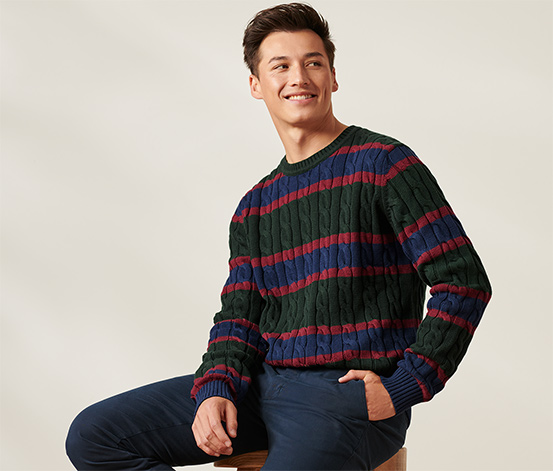 Pletený svetr přes hlavu 648657 z e-shopu Tchibo.cz