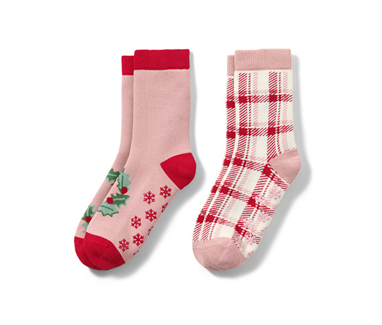 Dětské protiskluzové ponožky se srdíčkovým žakárem, 2 páry 651224 z e-shopu  Tchibo.cz
