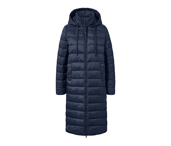 Prošívaný kabát s kapucí, tmavě modrý 653474 z e-shopu Tchibo.cz