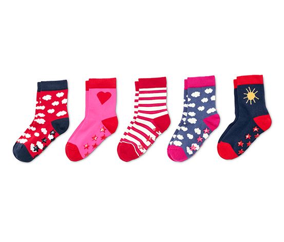 Ponožky z biobavlny, 5 párů, růžové 628888 z e-shopu Tchibo.cz