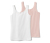 Košilky, 2 ks, růžová/bílá